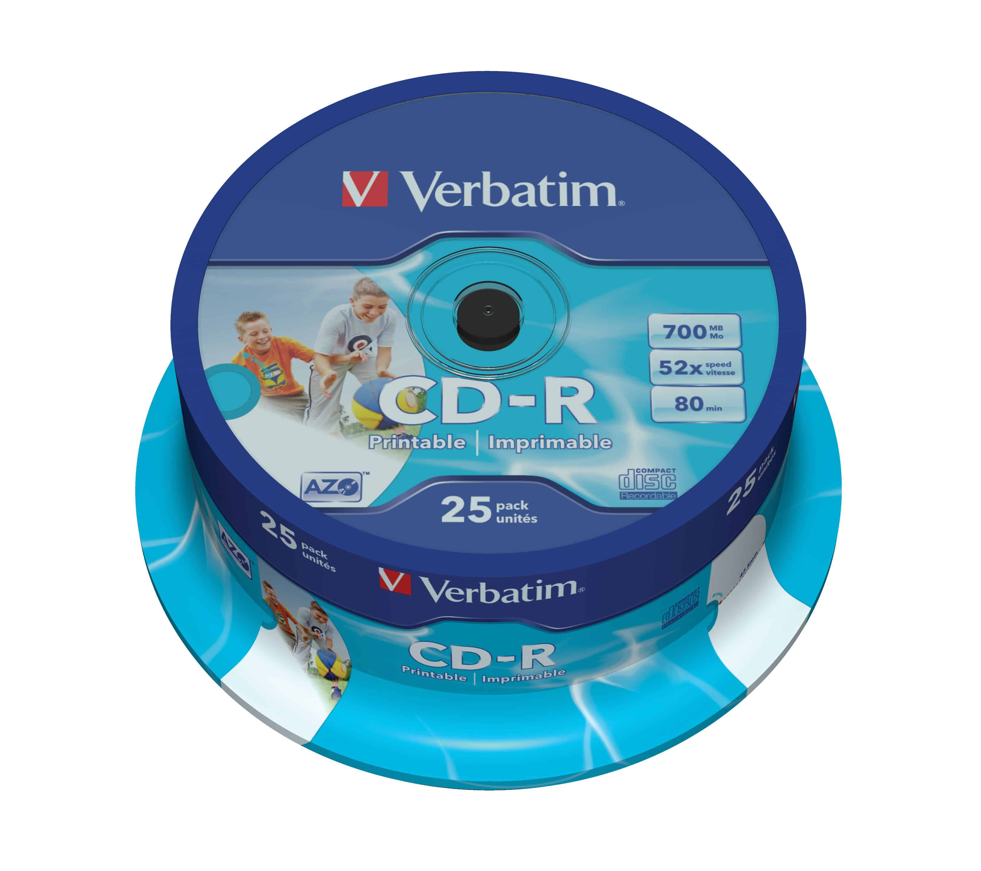 Verbatim CD-R AZO Wide Inkjet Printable 43439