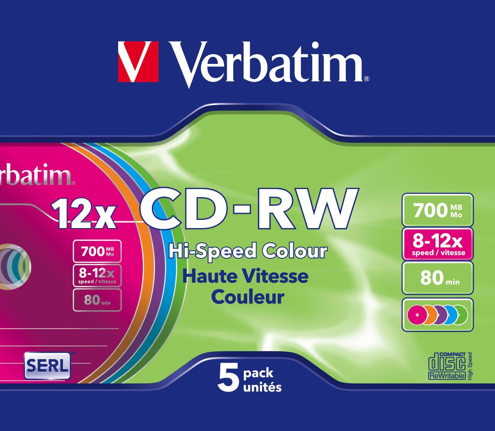 Verbatim CD-RW Colour 12x 43167