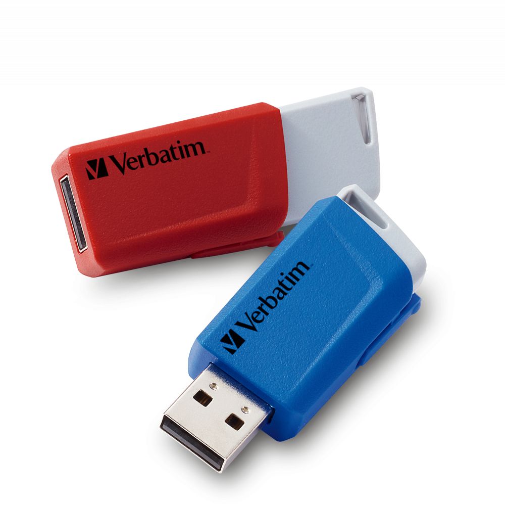 Verbatim Store n Click - USB-Stick, USB 3.2 GEN1 - 2x32 GB, Rot/Blau 49308