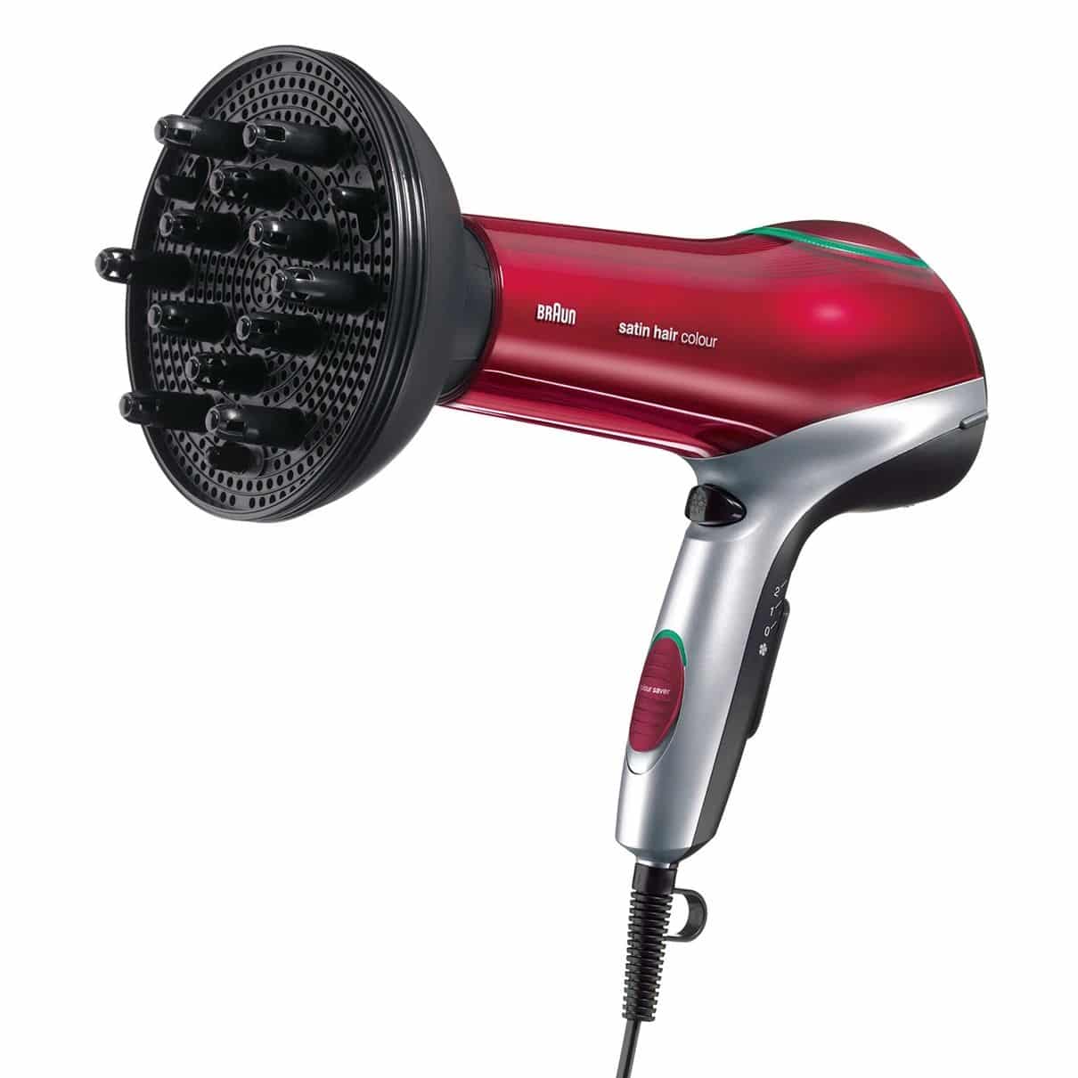 W HD770 Satin Boomstore Hair (Rot, bei Silber) Haartrockner 2200 7 Braun